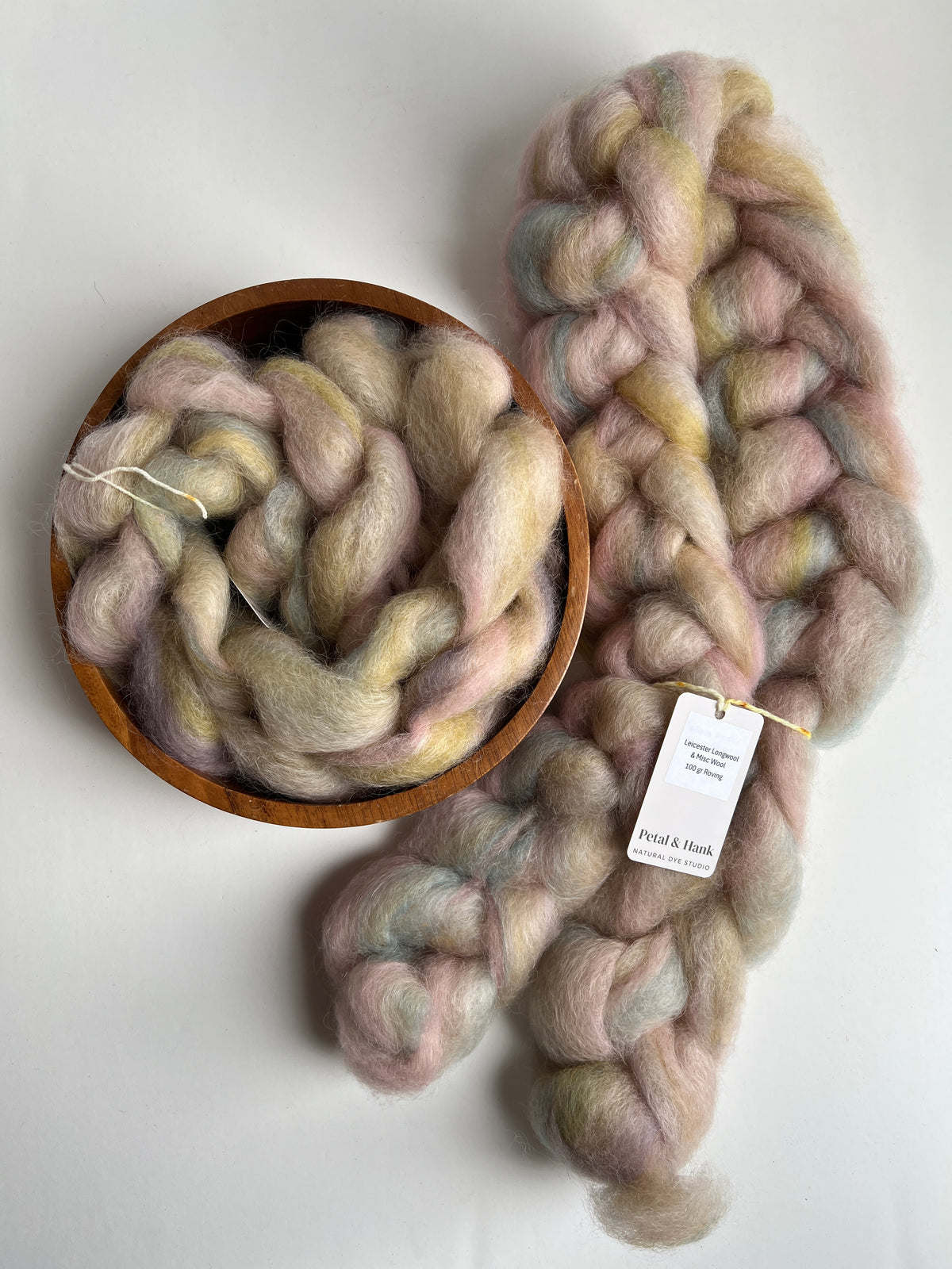 Roving - Leicester Longwool & Dyed Wool
