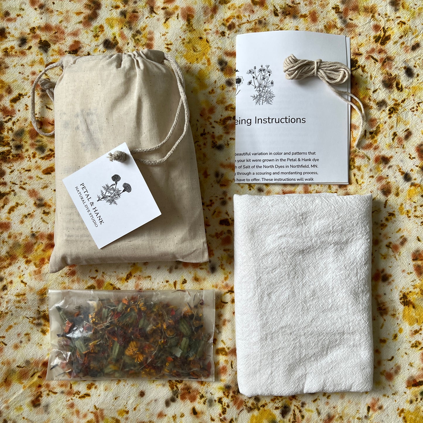 Floral Bundle Dye Kit - Flour Sack Towel - Petal Party
