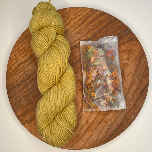 Immersion Dye Kit - Organic Merino Yarn - Marigold Yellow/Green